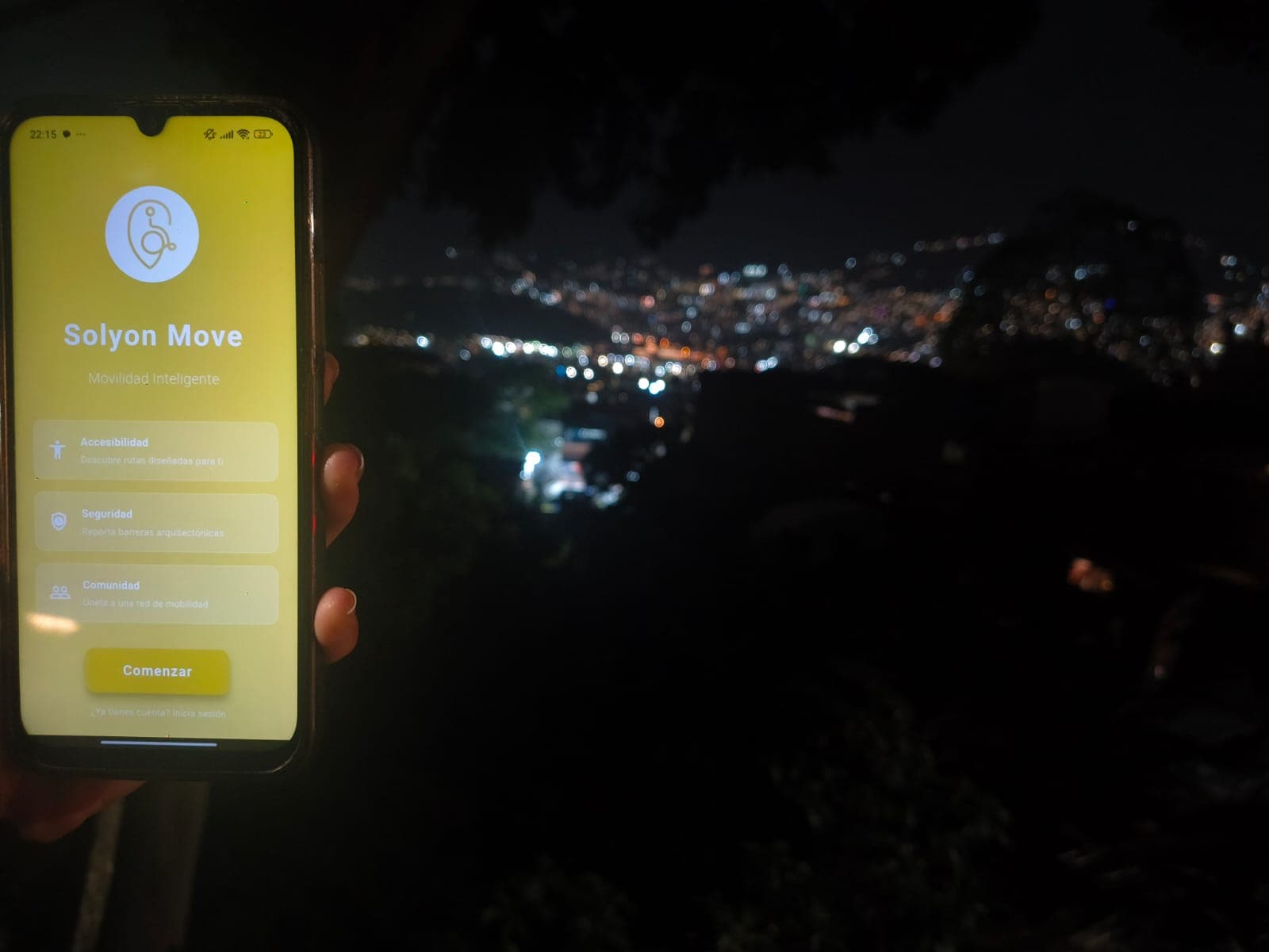 Interfaz real de la aplicación SOLYON Move
