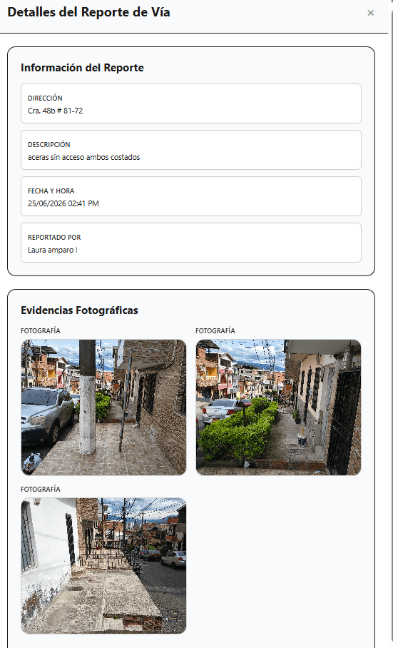 Evidencia real de barreras urbanas documentadas durante SOLYON Move